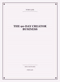The 90-Day Creator Business