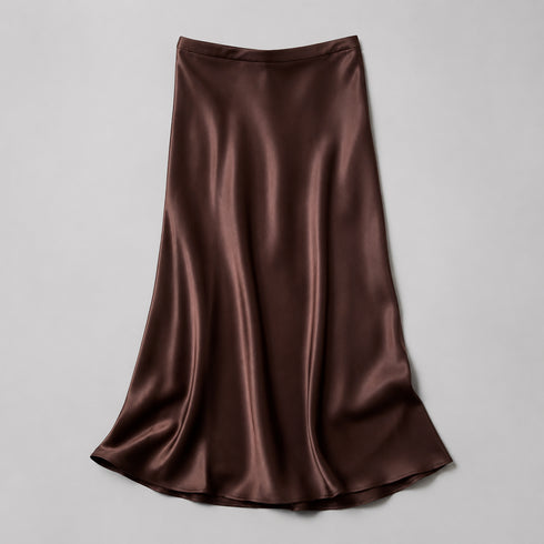 Catherine Silk Midi Skirt