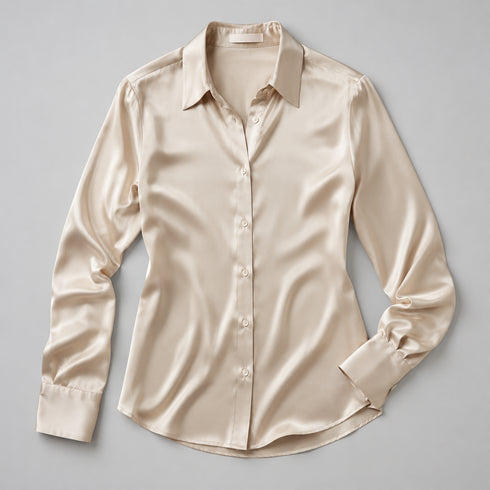 Audrey Silk Button-Down Shirt